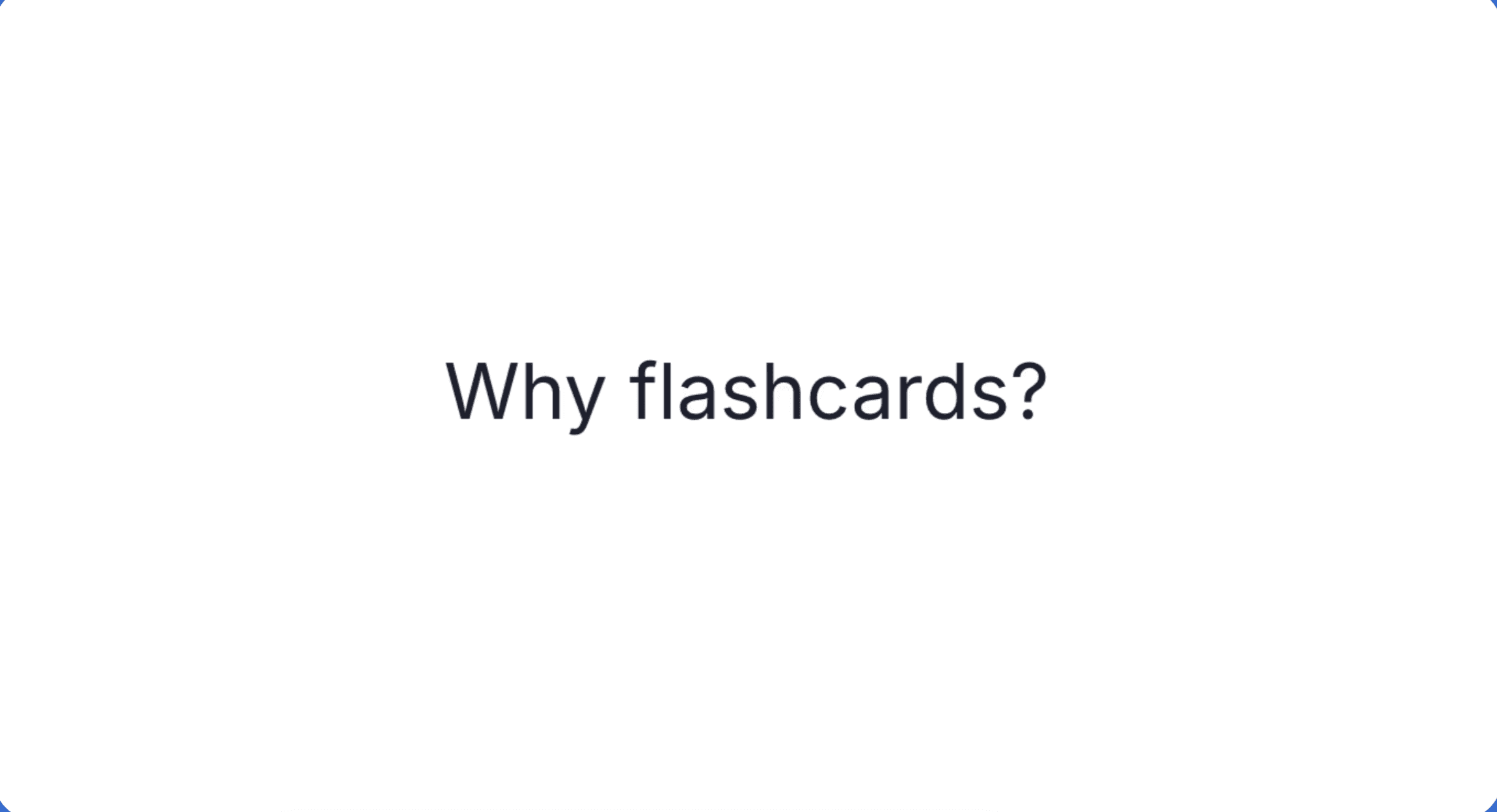 Flashcard front