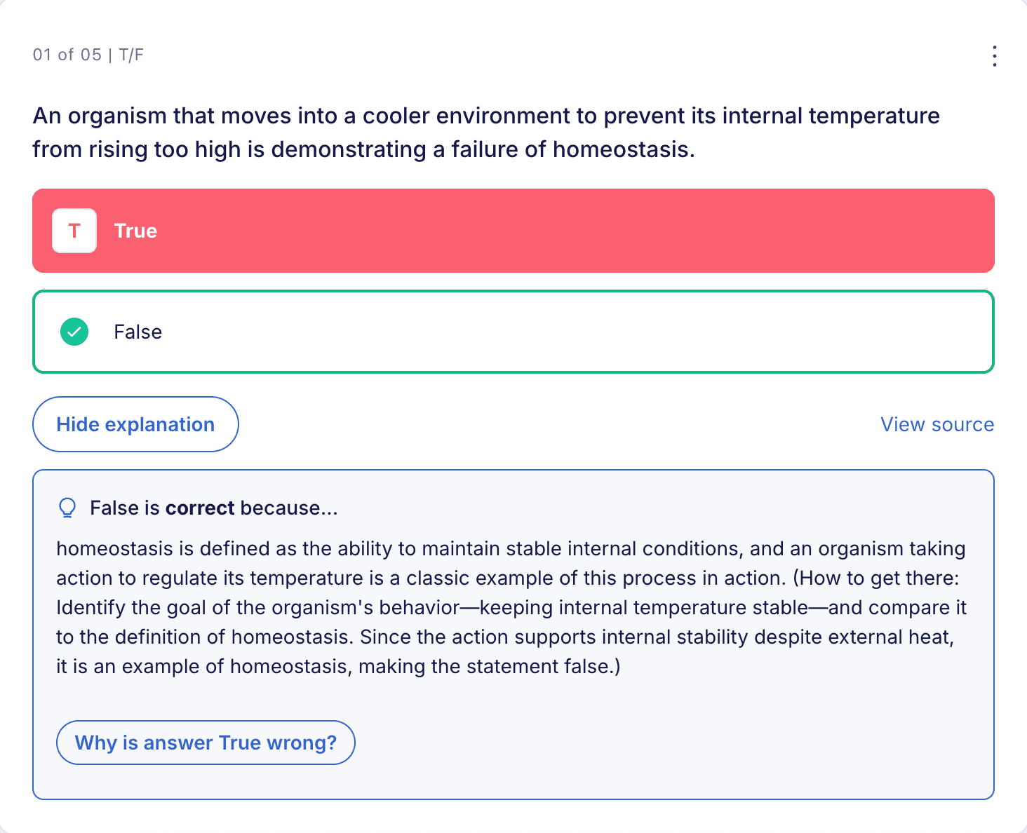 Quiz question preview